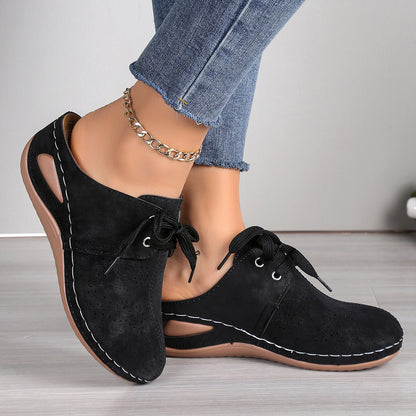 Mules Compensées Ultra-Confort – Suédine Ergonomique