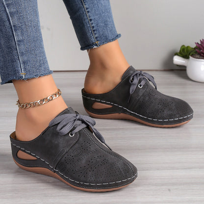 Mules Compensées Ultra-Confort – Suédine Ergonomique