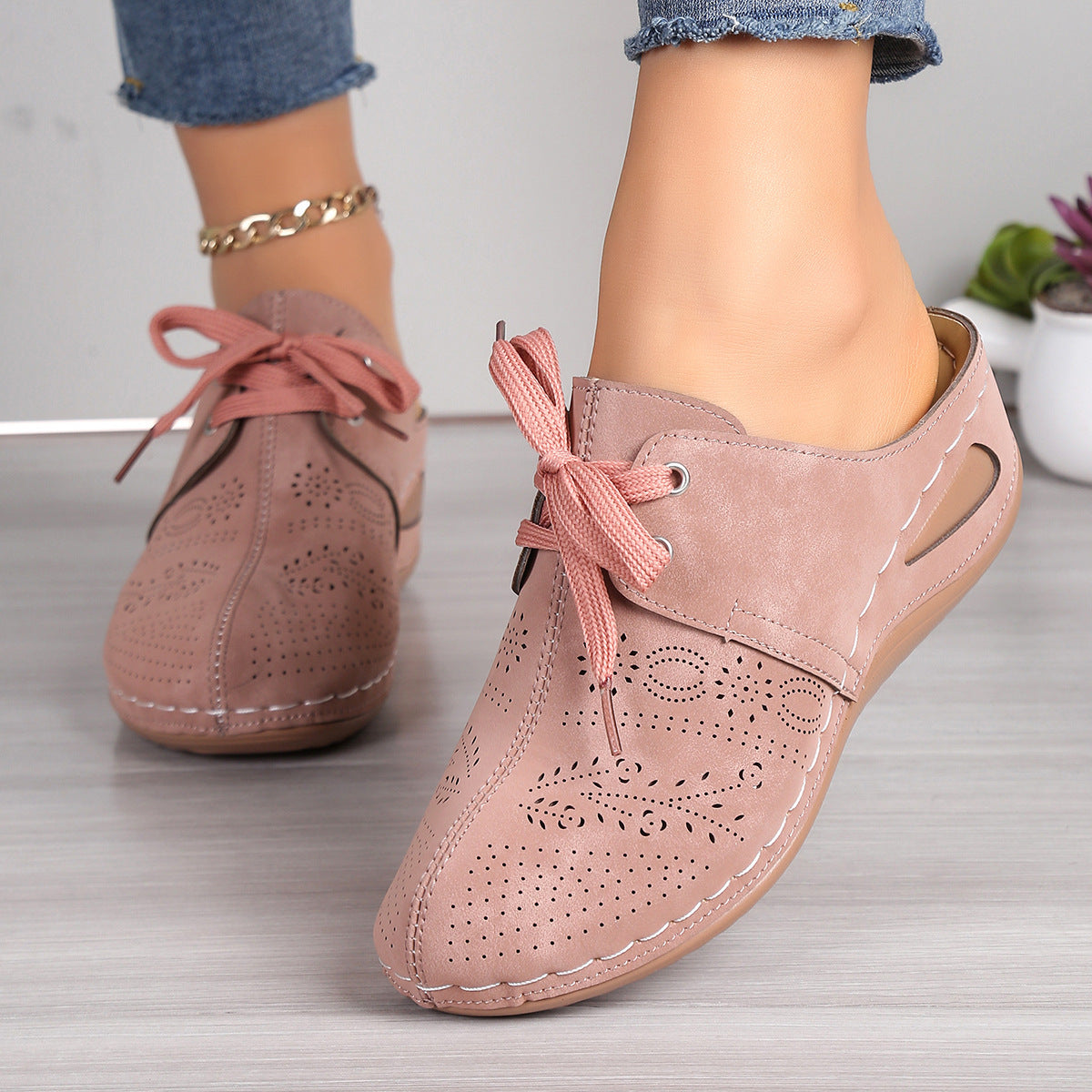 Mules Compensées Ultra-Confort – Suédine Ergonomique